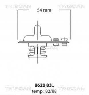 Термостат, охлаждающая жидкость TRISCAN 8620 8388