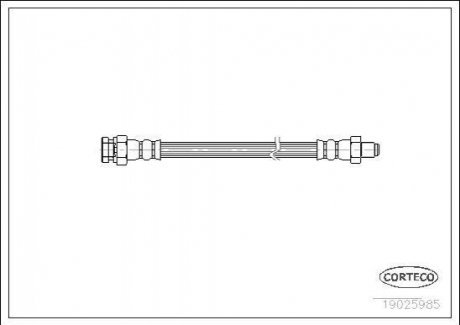 Шланг тормозной mitsubishi CORTECO 19025985