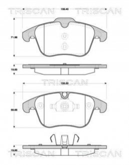 Колодки гальмівні дискові TRISCAN 8110 10556