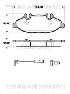 Колодки тормозные 1 TRISCAN 8110 23042