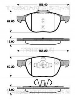 Колодки тормозные 1 TRISCAN 8110 50023 (фото 1)