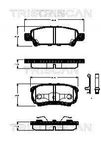 Колодки тормозные 1 TRISCAN 8110 42024