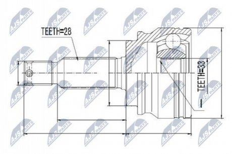 OUTER CV JOINT NTY NPZCH010 (фото 1)