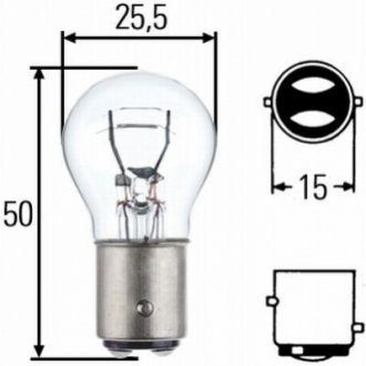 Лампа P21/5W HELLA 8GD 002 078-123