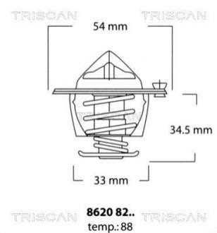 ТЕРМОСТАТ TRISCAN 8620 8288 (фото 1)