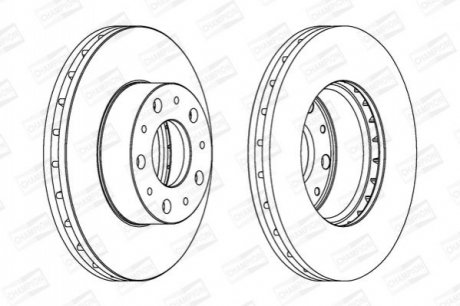 CITROEN Диск тормозной передн.Jumper,Fiat Ducato,Boxer 06- CHAMPION 562468CH