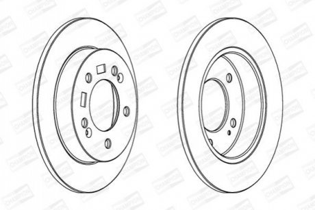 HYUNDAI Диск тормозной задн.ix20,Kia Venga 10- CHAMPION 563033CH (фото 1)