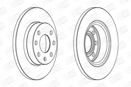 Диск тормозной OPEL ASTRA F передн. CHAMPION 561158CH (фото 1)