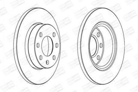 OPEL Диск тормозной передн.Corsa C 00- CHAMPION 562195CH