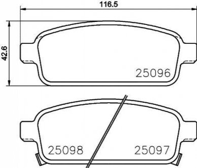 Комплект тормозных колодок дисковый тормоз BREMBO P59087 (фото 1)