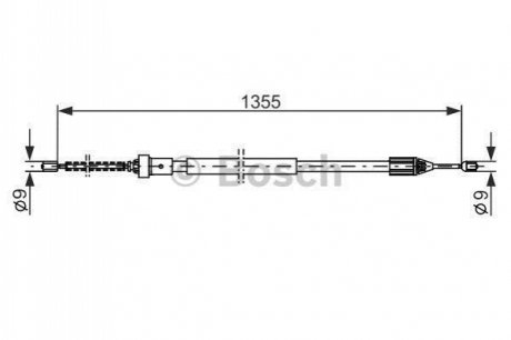 Трос, стояночная тормозная система BOSCH 1 987 482 309 (фото 1)