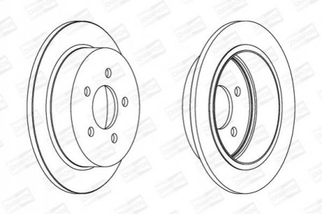 ДИСК ТОРМОЗНОЙ ЗАДН CHAMPION 562880CH