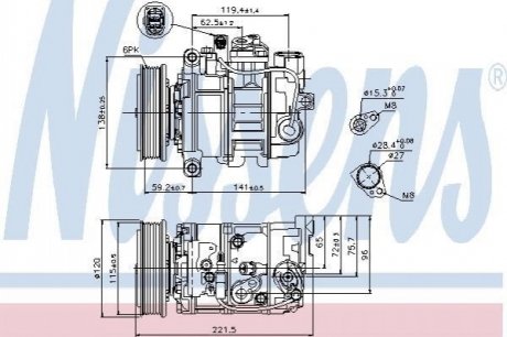 Компрессор кондиционер NISSENS 89529