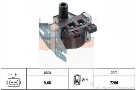 Котушка запалювання Opel Kadett/Omega A1,8/2,0 OHC 90- 2,4/2,6/3,0 CIH 90- EPS 1 970 192