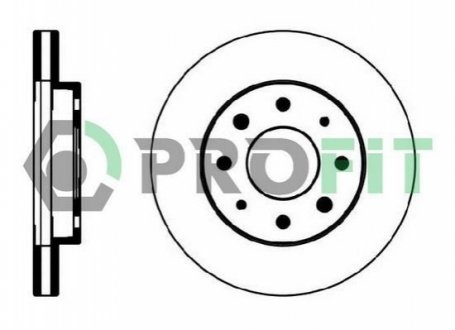 ДИСК ТОРМ. MITSUBISHI CARISMA 95-06, SPACE STAR 98-, VOLVO S40 95-03 PROFIT 5010-0885 (фото 1)