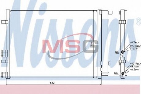 Конденсер HY i20(09-)1.2 i 16V(+)[OE 97606-1J000] NISSENS 940221