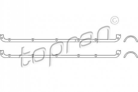 Комплект прокладок, крышка головки цилиндра TOPRAN / HANS PRIES 101 586 (фото 1)
