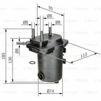 Фільтр паливний RENAULT Megane II \'\'1.5dci BOSCH 0 450 907 009