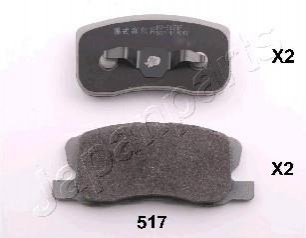 Комплект тормозных колодок дисковый тормоз JAPANPARTS PA517AF (фото 1)