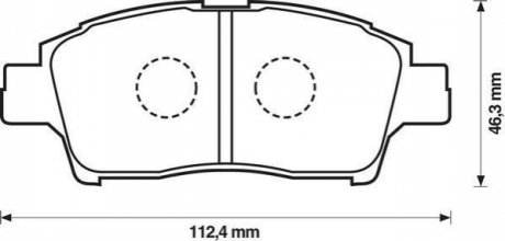 Комплект тормозных колодок дисковый тормоз Jurid 572404J (фото 1)