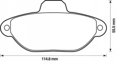 Комплект тормозных колодок дисковый тормоз Jurid 571749J (фото 1)