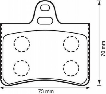 Комплект тормозных колодок дисковый тормоз Jurid 573028JC (фото 1)