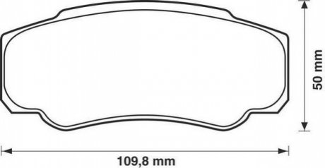 Комплект тормозных колодок дисковый тормоз Jurid 573115J (фото 1)