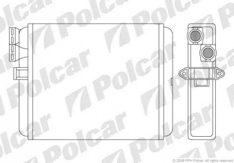 Радиатор отопителя/Детали кузова Polcar 9080N8-1 (фото 1)