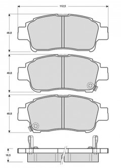 Гальмівні колодки дискові STARLINE BD S317 (фото 1)