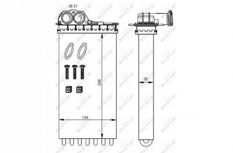 Радіатор пічки NRF 54332