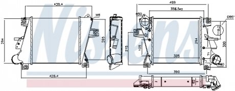 Интеркулер NS X-TRAIL T30(01-)2.2 D(+)[OE 14461ES60A] NISSENS 96407