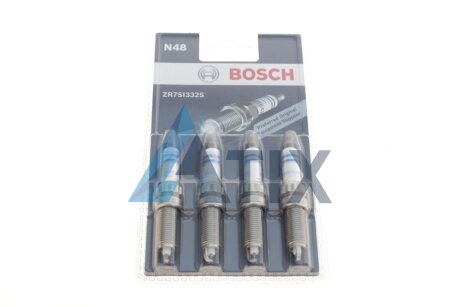 Комплект 4шт. ZR7SI332S свічка запалювання Сitroen/Peugeot 1.4VTI BOSCH 0242135812