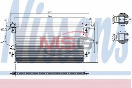 Конденсер renault laguna ii (304-907) NISSENS 94856