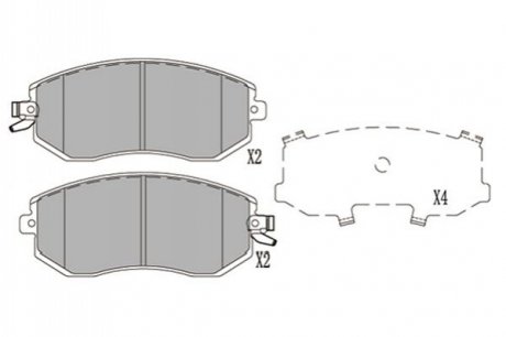 Brake Pad Set, disc brake KAVO KBP8025