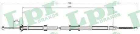 Трос ручного гальма LPR C1024B