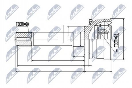 OUTER CV JOINT NTY NPZMS007 (фото 1)