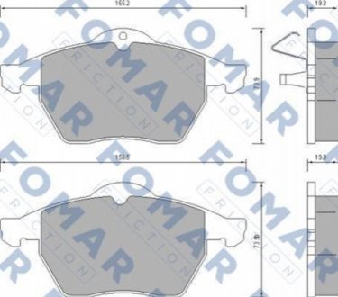 Колодки гальмівні дискові комплект FOMAR FO628781