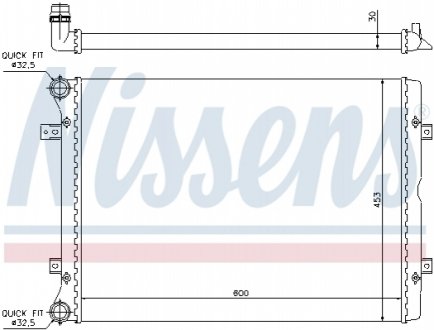 Радіатор FD GALAXY(00-)1.9 TDi(+)[OE 1212576] NISSENS 65014