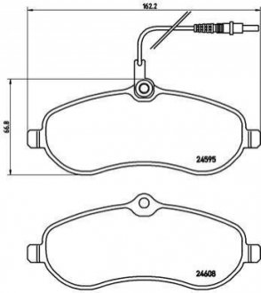 Тормозные колодки дисковые, к-кт. BREMBO P 61 096