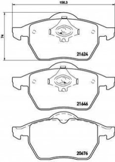 Тормозные колодки дисковые, к-кт. BREMBO P 85 036 (фото 1)