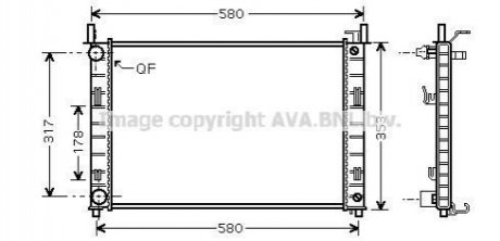 Радіатор охолодження (вир-во AVAl) AVA COOLING FDA2324 (фото 1)