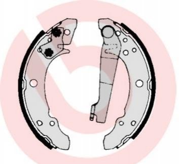 Колодки гальмівні барабанні (комплект 4 шт) BREMBO S 85 507