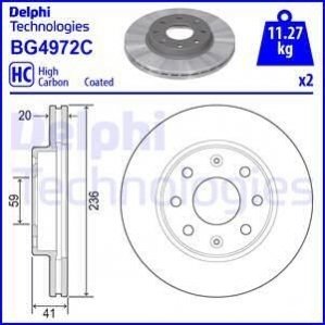 Гальмвний диск Delphi BG4972C