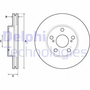 Тормозной диск Delphi BG4711C (фото 1)