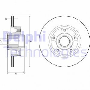 Тормозной диск Delphi BG9137RS