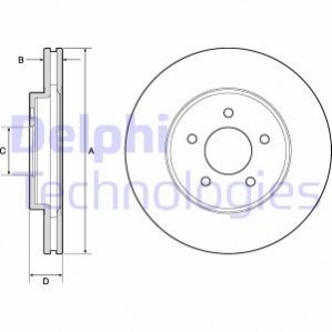 Гальмівний диск Delphi BG4120