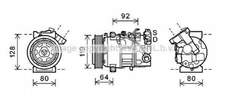 Компрессор кондиционера RENAULT MEGANE 2.0i/SCENIC 1.9DCi (AVA) AVA COOLING RTAK492