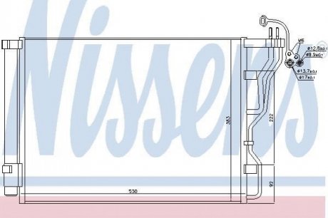 Конденсер HY i40(11-)1.7 CRDI(+)[OE 976063Z000] NISSENS 940245