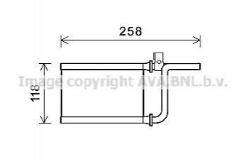 Радіатор обігрівача MITSUBISHI MONTERO (2007) 3.2 DID (Ava) AVA COOLING MTA6254