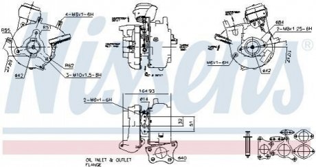 Турбіна NISSAN PATHFINDER III (R51) (05-) 2.5 dCi (вир-во) NISSENS 93056